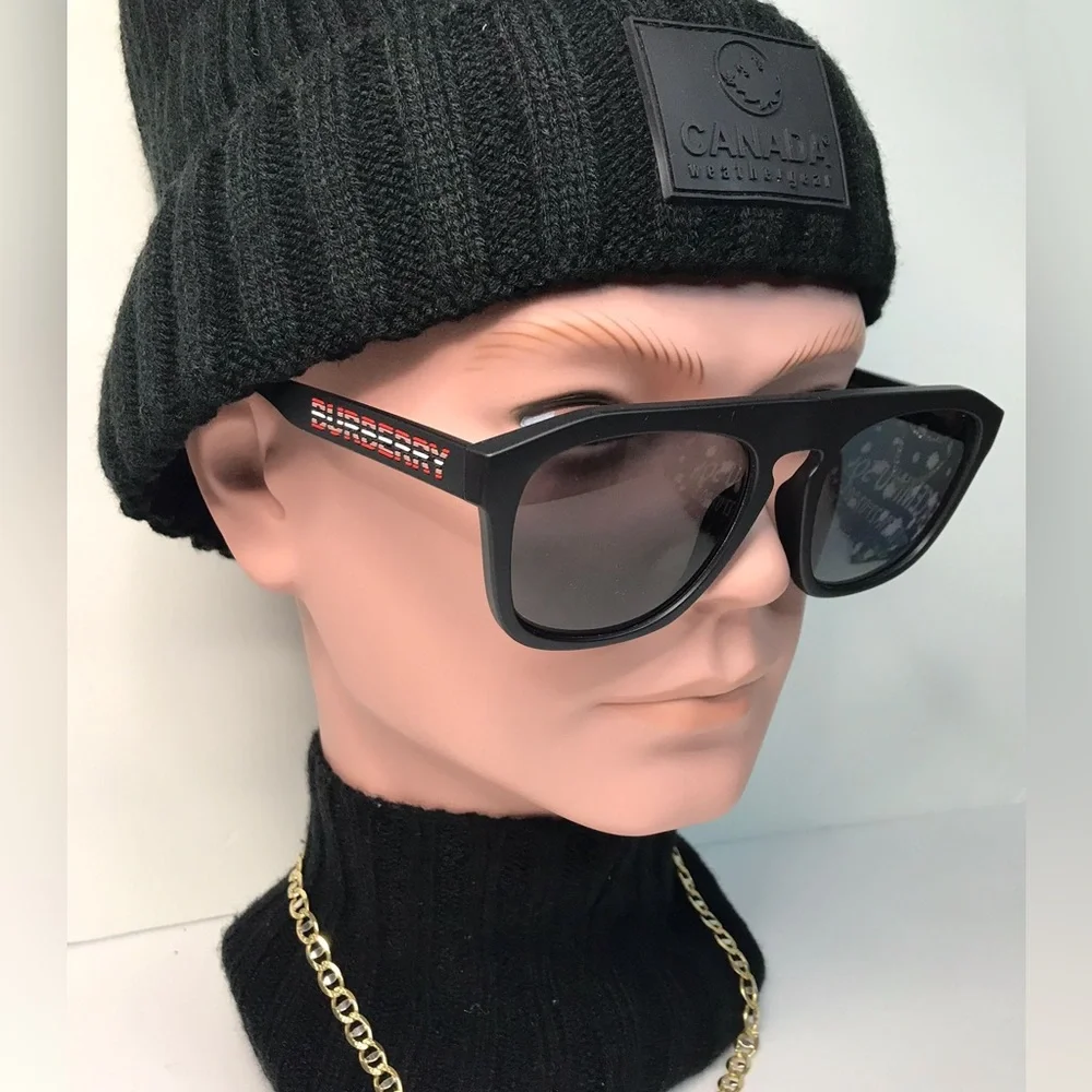 💯- Authentic New Sunglasses Burberry BE 4396 U 346487 Wren Matte Black Dark…